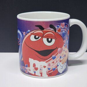 Galerie M&M Mars Candy Red Ceramic Coffee Tea Mug Cup Collectible
